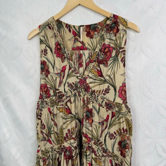 Free People Floral Hummingbird Purple Haze Boho Tunic Size S - Picture 5 of 11